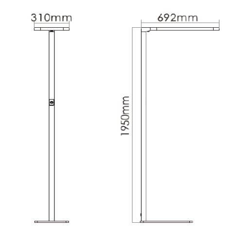 Galileo LED Stehleuchte Maße Galileo LED Stehleuchte Maße