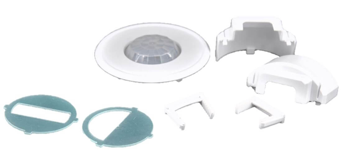 Einzelteile bezüglich der Installation des Bewegungsmelders