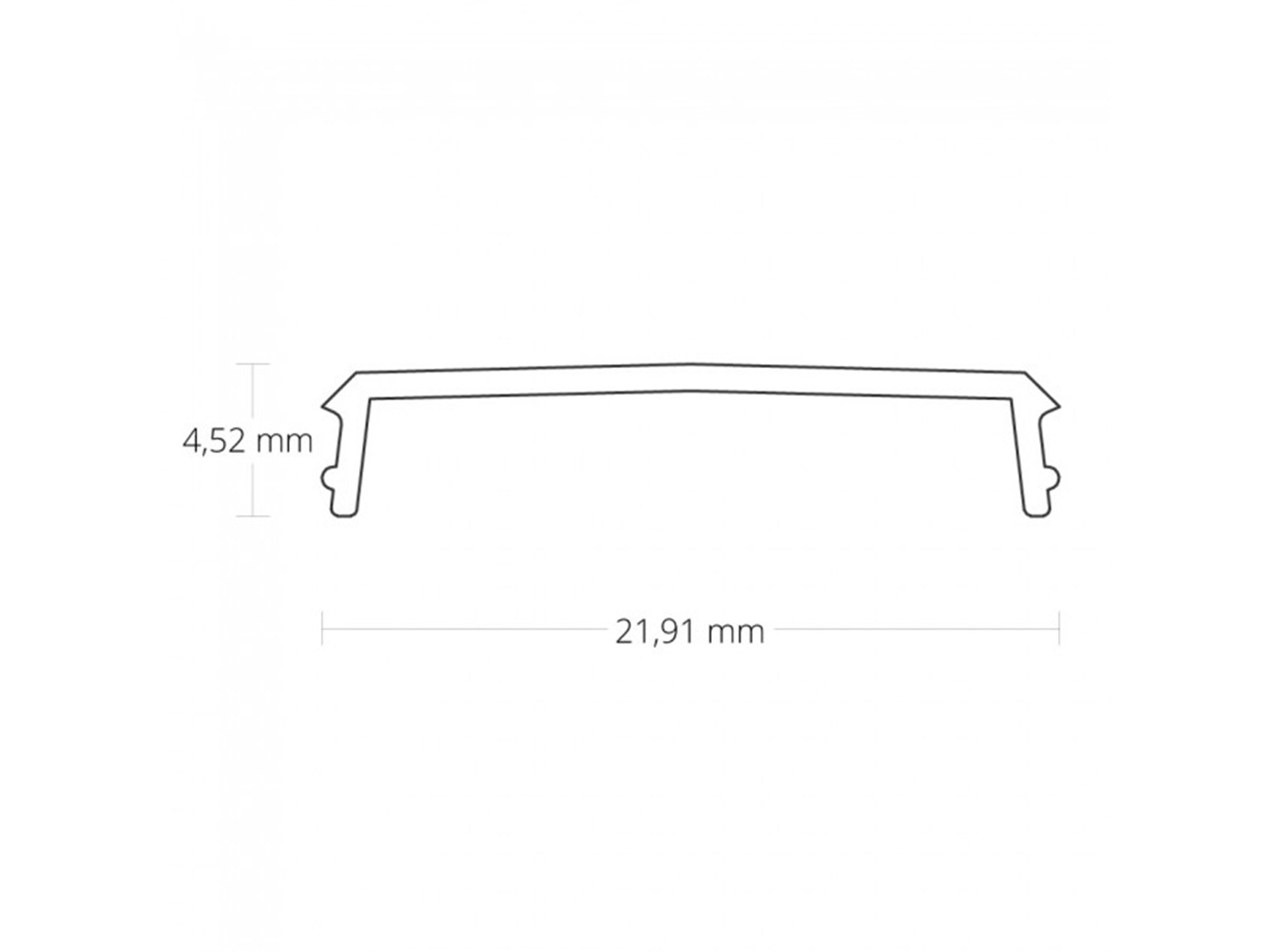 Cover for corner profiles AL-PU60 45° 2m Cover for corner profiles AL-PU60 45° 2m