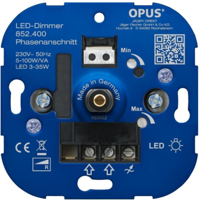 Phase control rotary dimmer