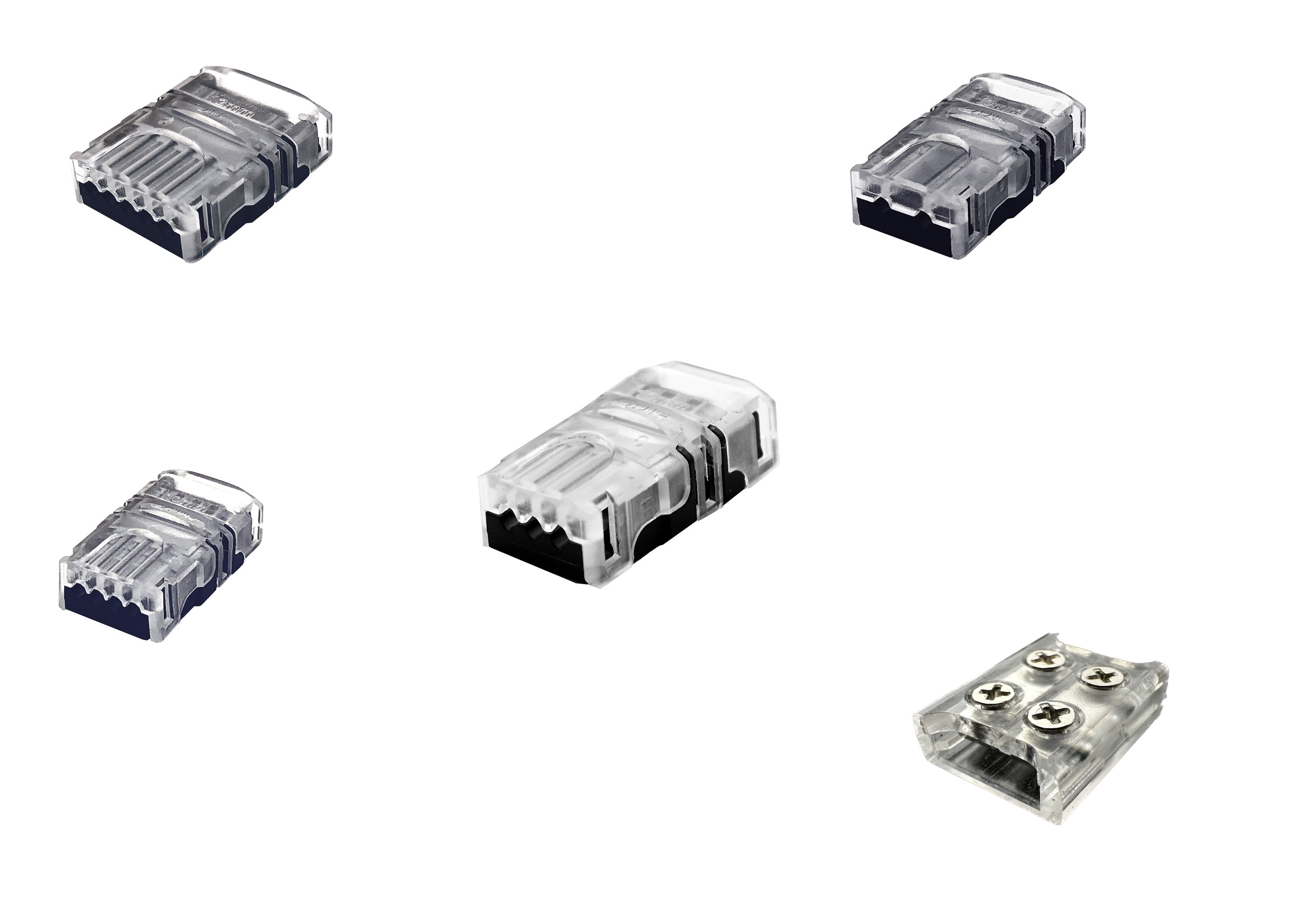 Connection terminals for LED strip to cable Connection terminals for LED strip to cable