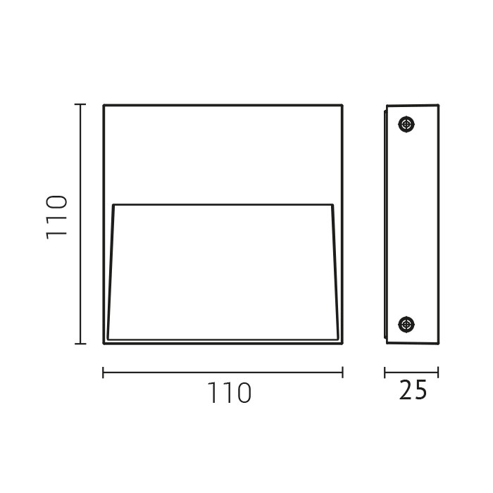 LED-Leuchte 4,5W Abmessungen LED-Leuchte 4,5W Abmessungen