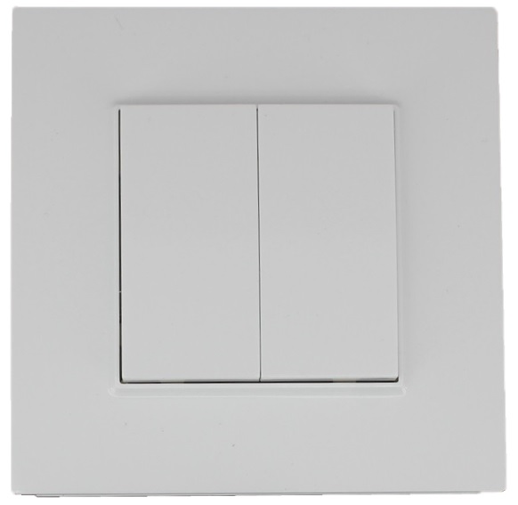 Wall switch, battery-free for Casambi networks | with hidden power socket