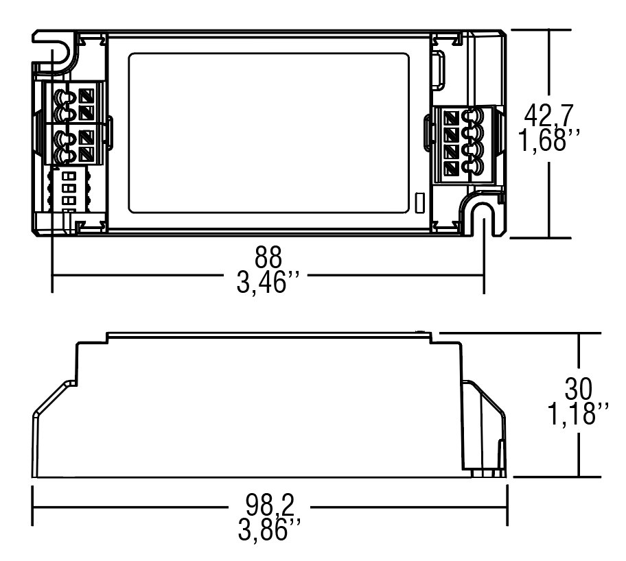 Dimensions of the TCI PROFESSIONALE 50
