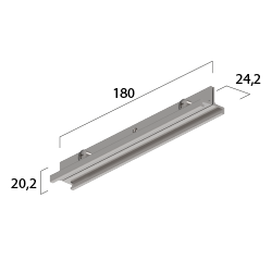 Befestigungselemente zu EUTRAC DALI ONETRACK Fastening elements for the DALI ONETRACK Eutrac track system
