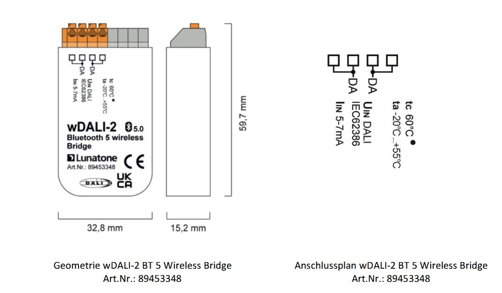 wDALI-2 Bluetooth 5 wireless Bridge