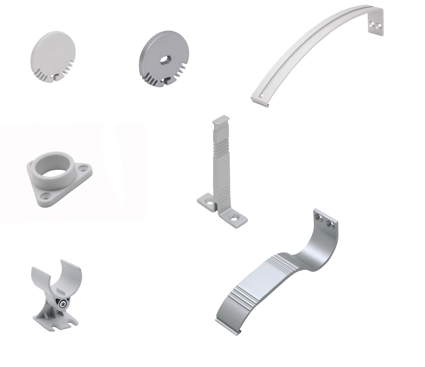 Zubehör Rundprofil 24 mm Accessories for the aluminum round profile 24mm