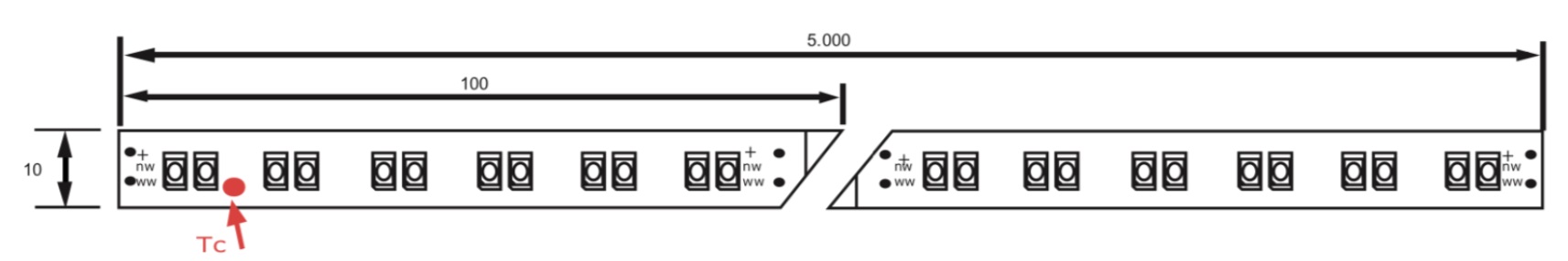 LED Stripe Skizze 44W/m 