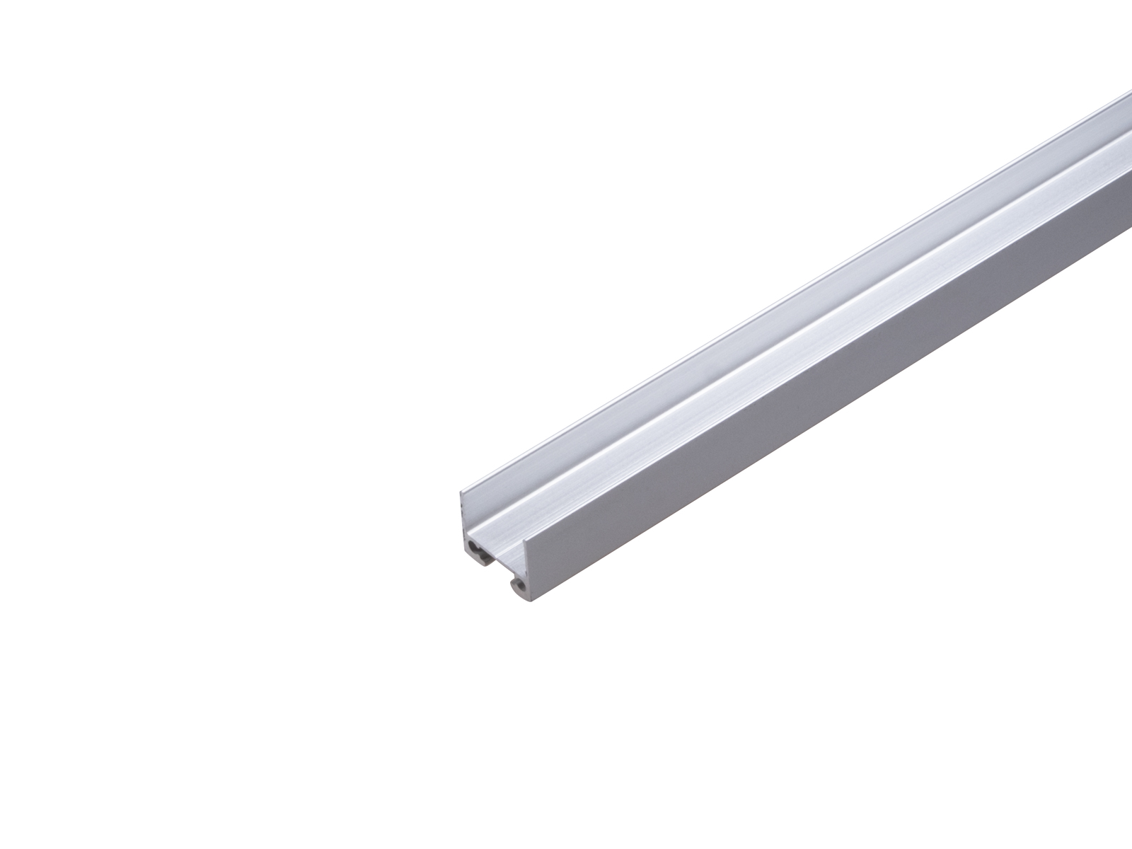 Aluminum duo profile for two LED strips, silver with opal cover 